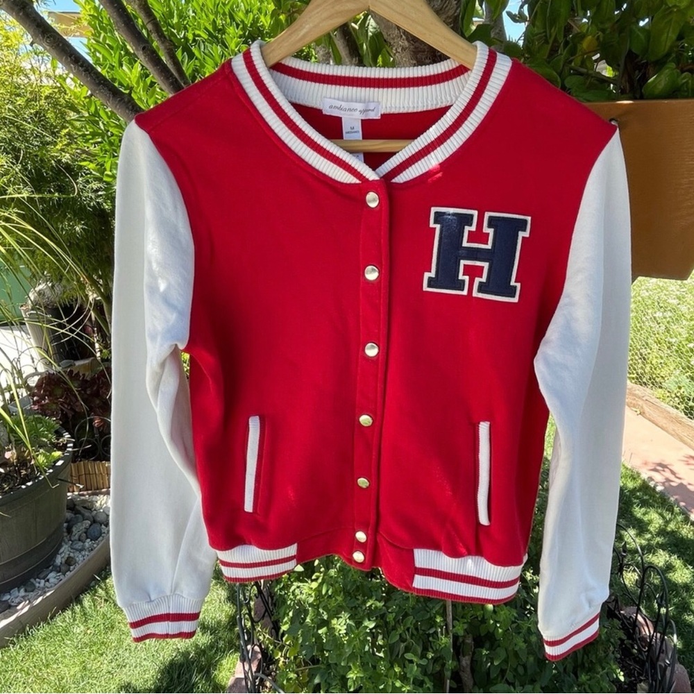 Red Varsity Jacket Women’s Size Medium
